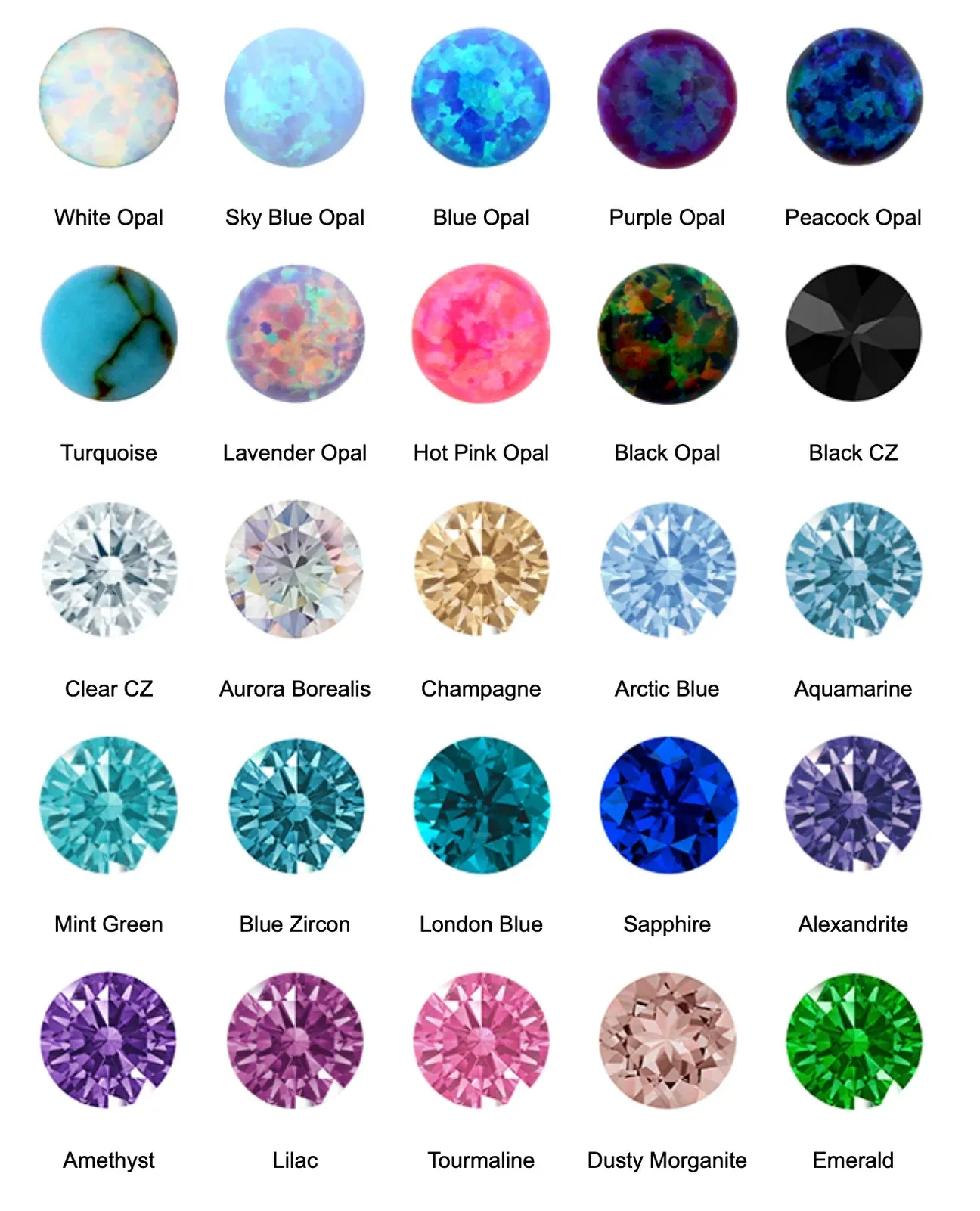 12g Threaded Gem Bead