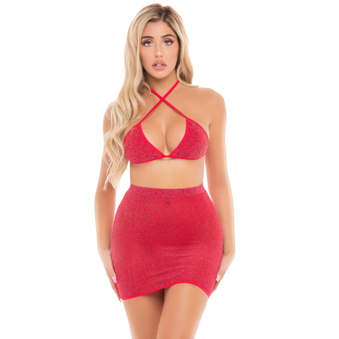 Black Cherry 2-Piece Skirt Set