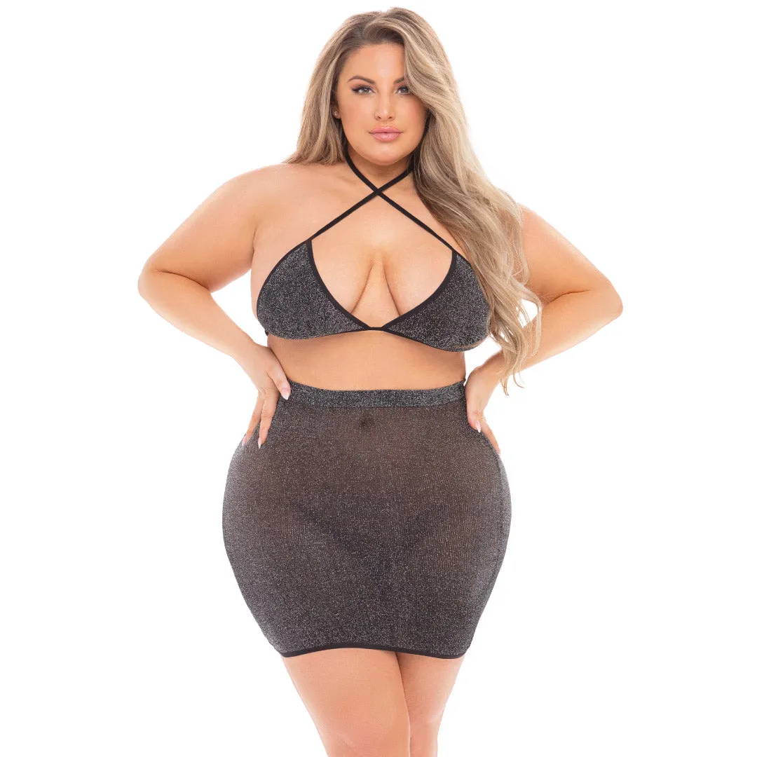 Black Cherry 2-Piece Skirt Set
