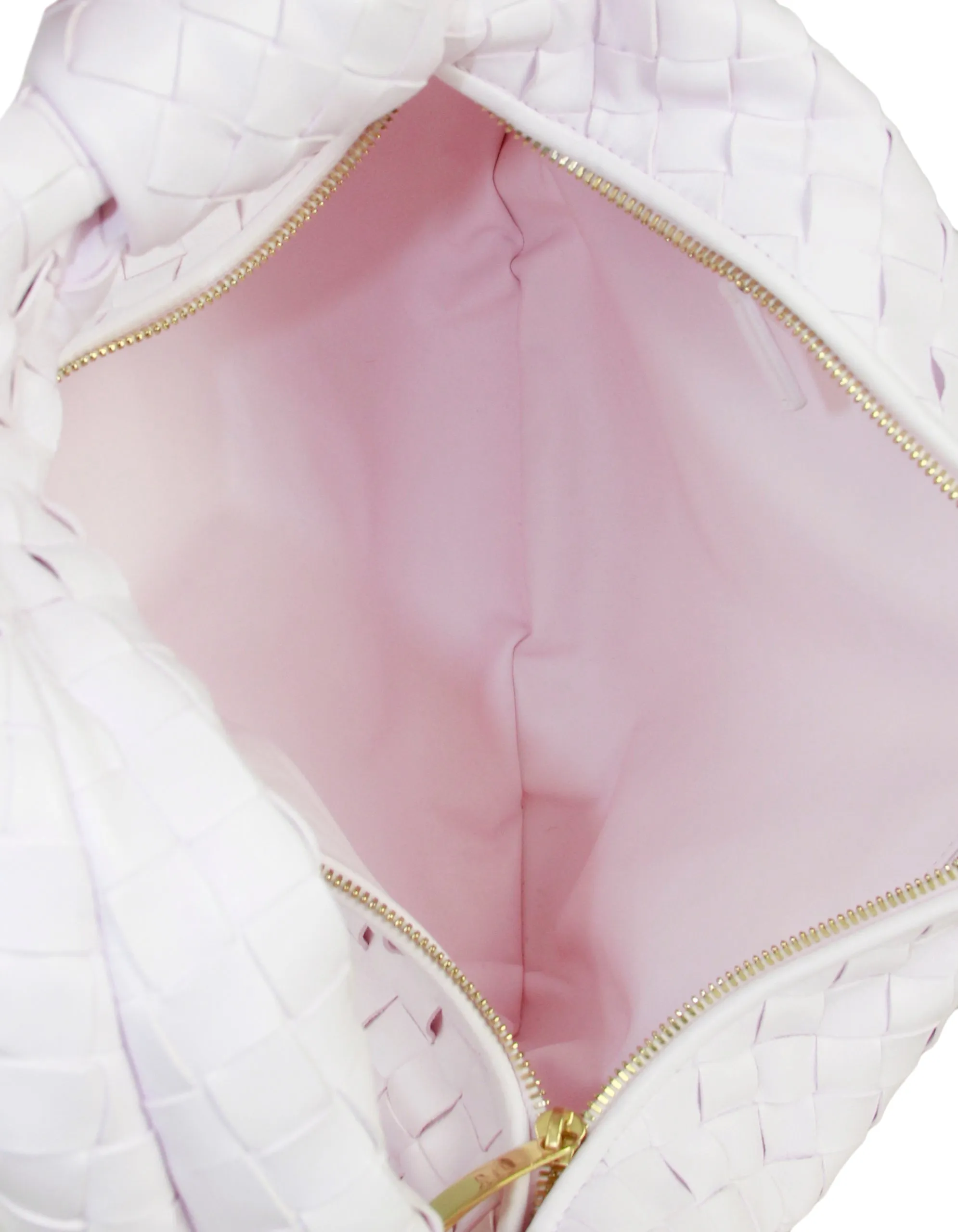 Bottega Veneta Bliss Washed Pink Leather Small Jodie Hobo Bag