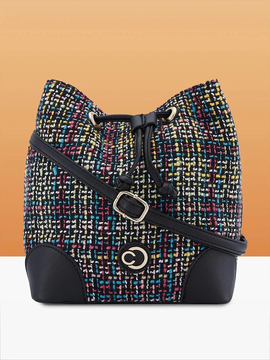 Caprese Harmonee Sling Medium Black Bag