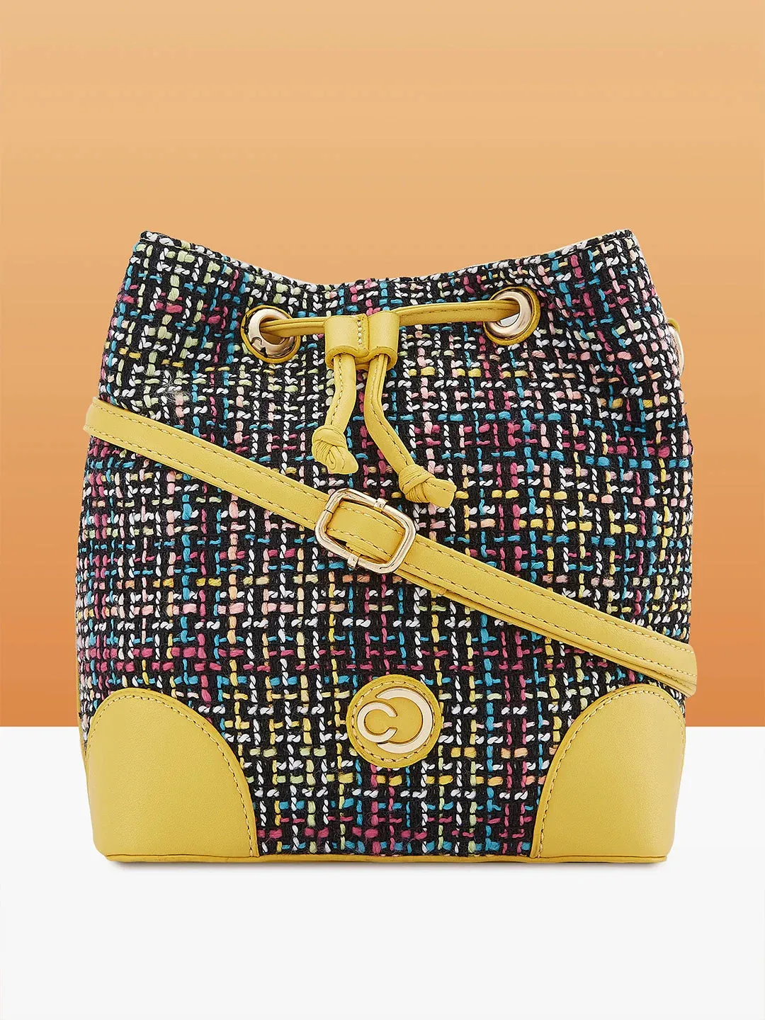 Caprese Harmonee Sling Medium Yellow Bag