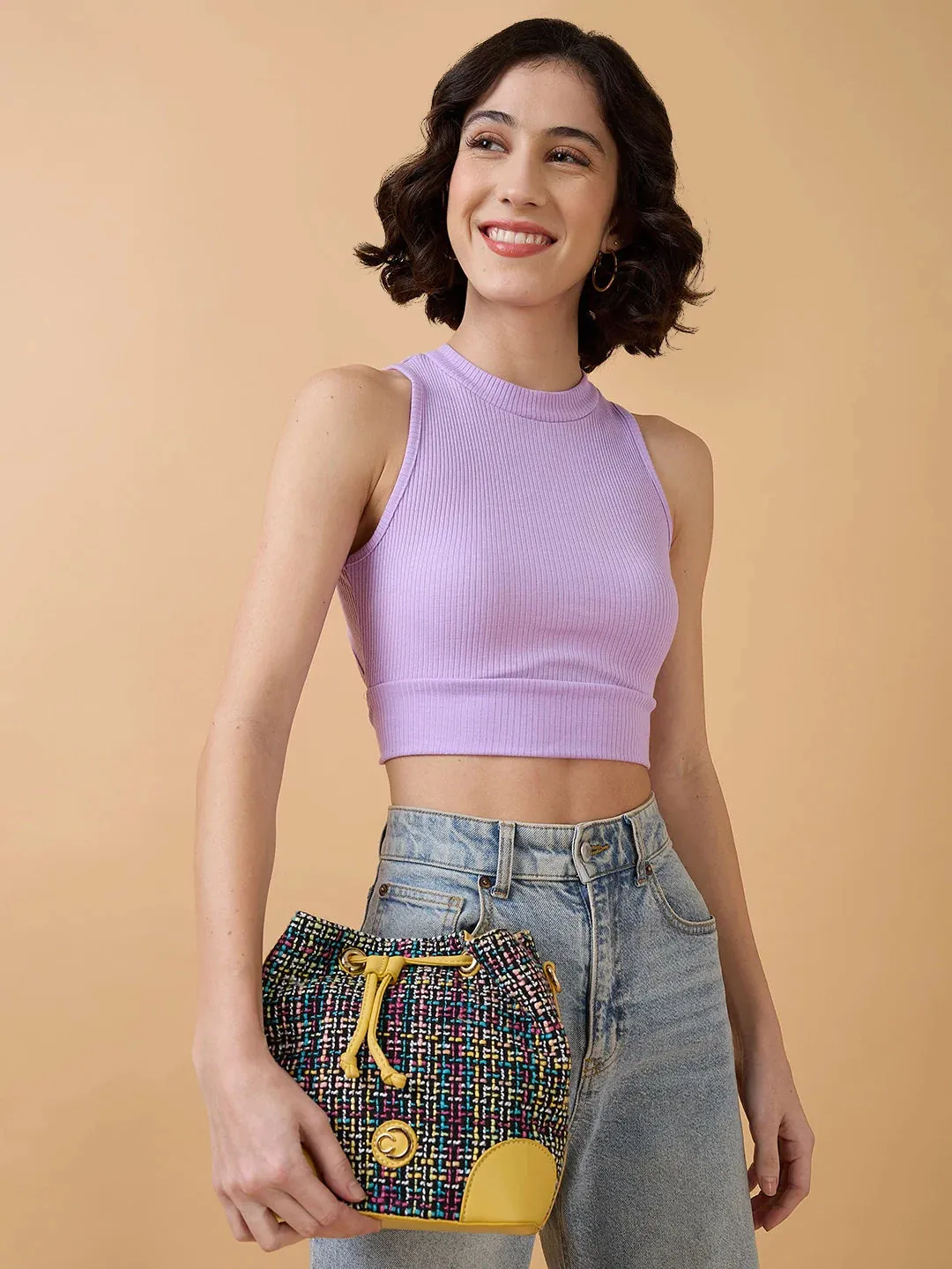 Caprese Harmonee Sling Medium Yellow Bag