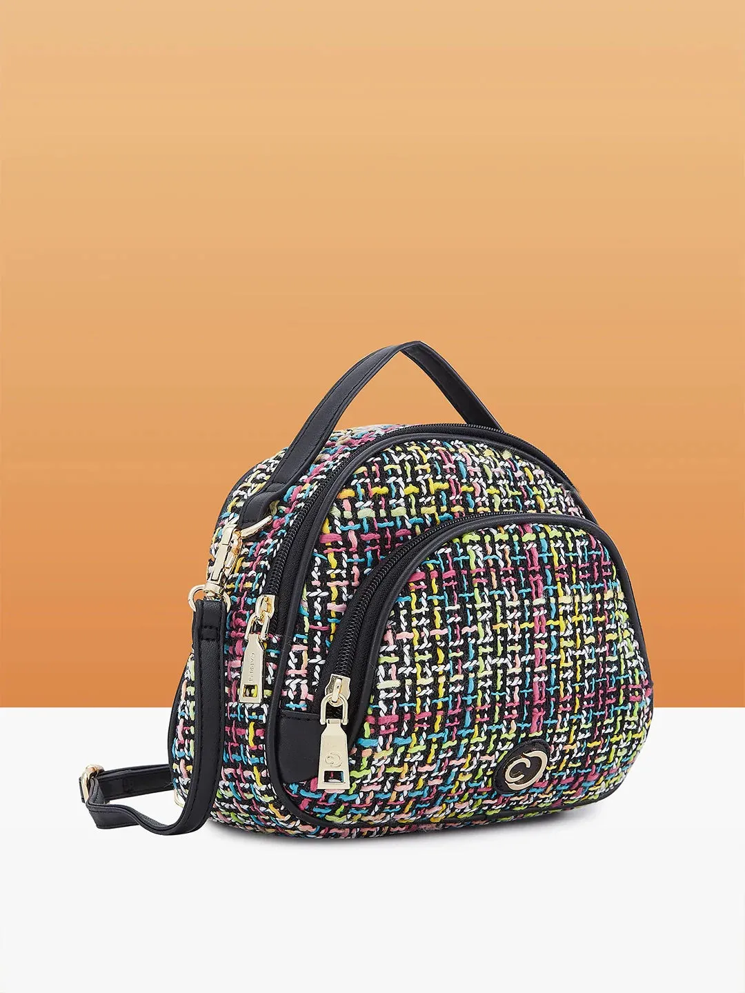 Caprese Harmonee Sling Small Black Bag
