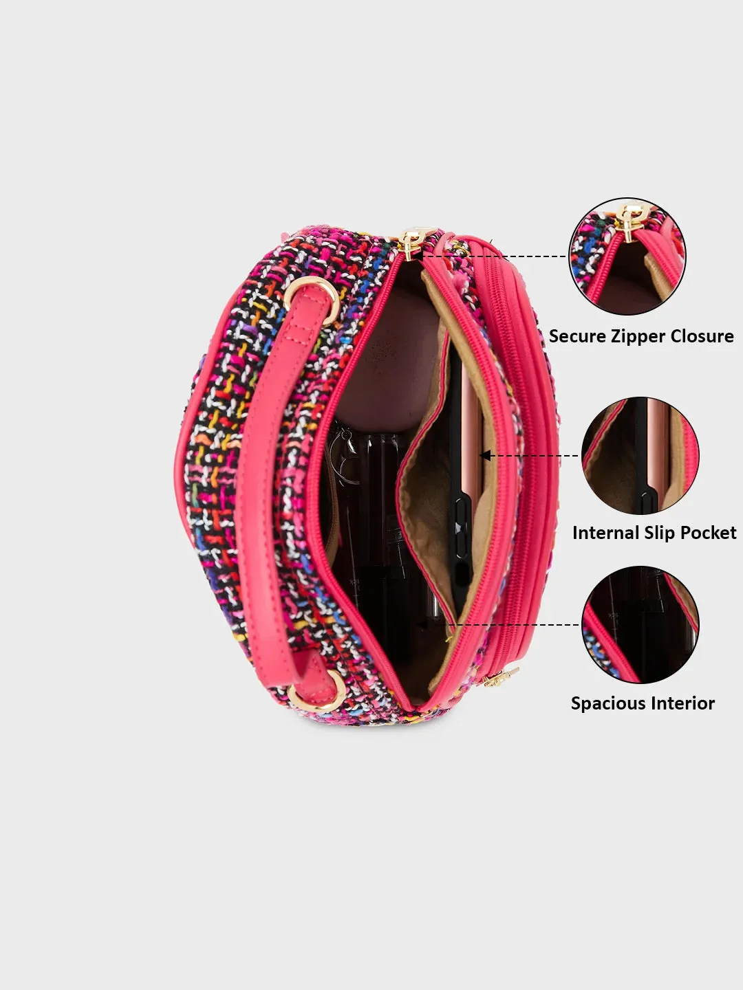 Caprese Harmonee Sling Small Fuchsia Bag