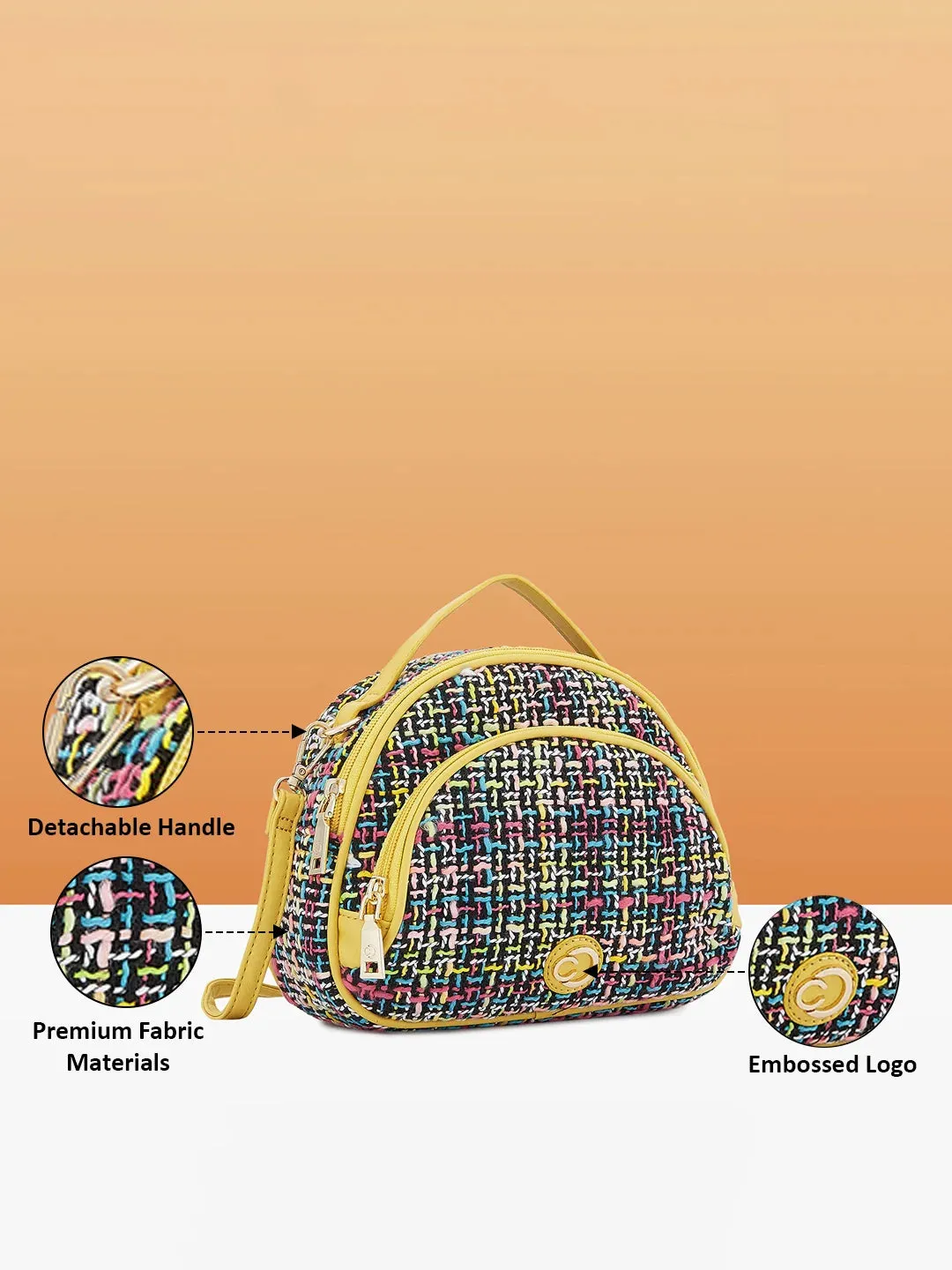 Caprese Harmonee Sling Small Yellow Bag