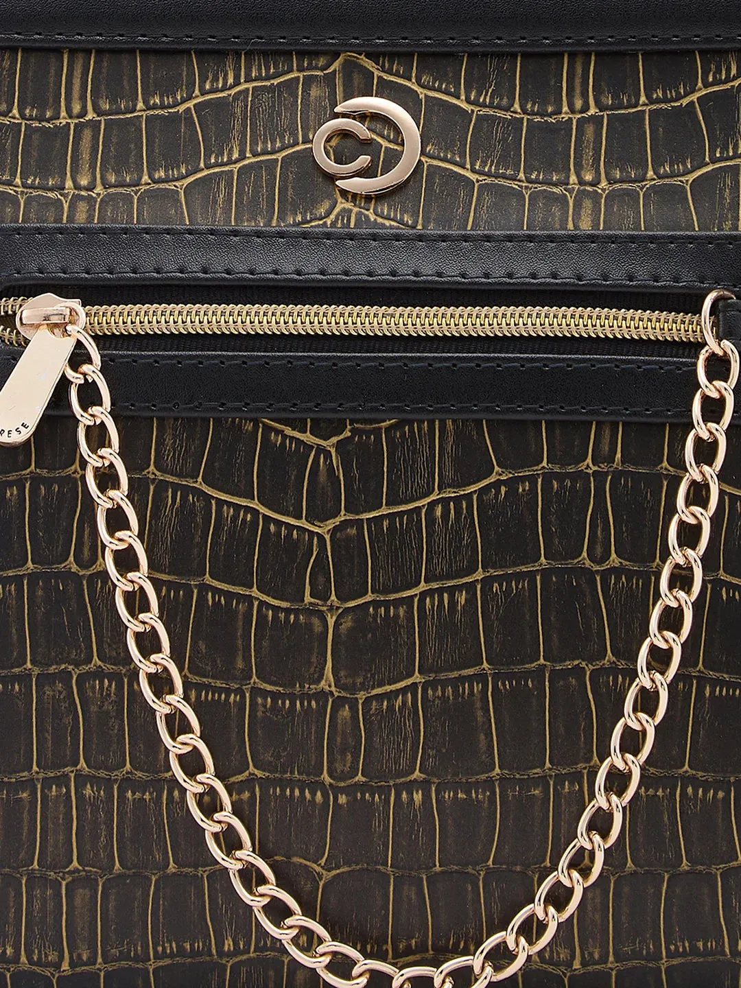 Caprese Mist Medium Black Crossbody Bag