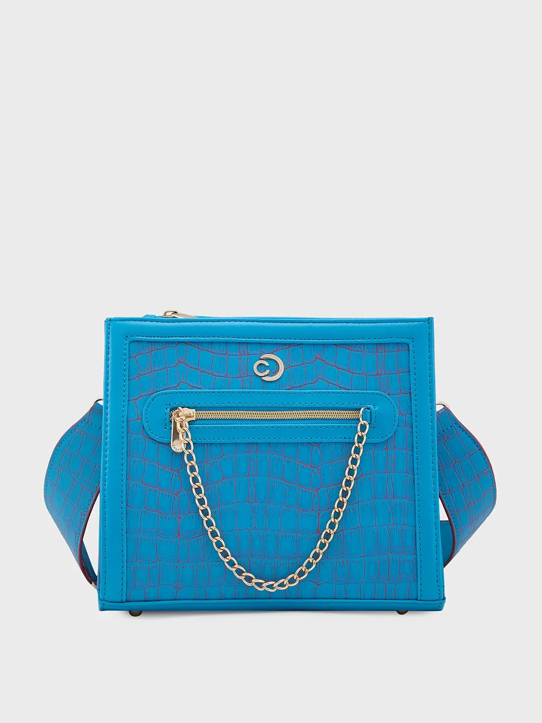 Caprese Mist Medium Blue Crossbody Bag