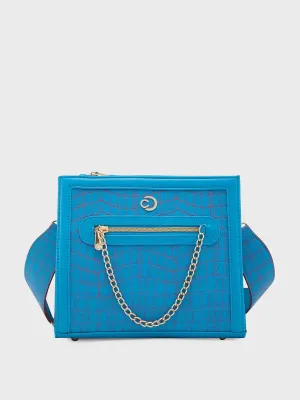 Caprese Mist Medium Blue Crossbody Bag