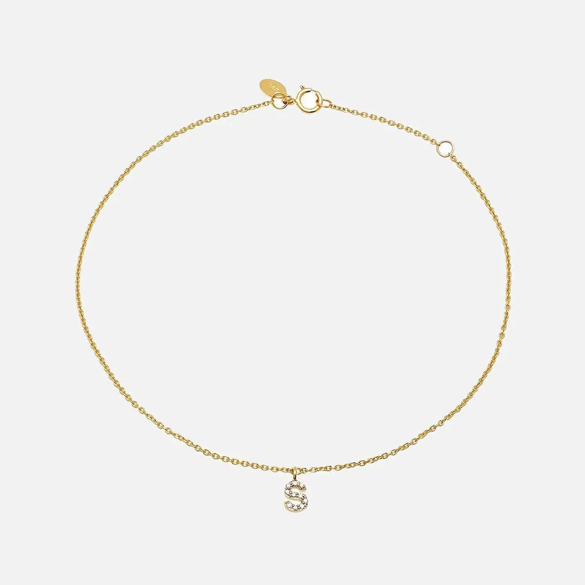 Diamond Mini Initial Bracelet