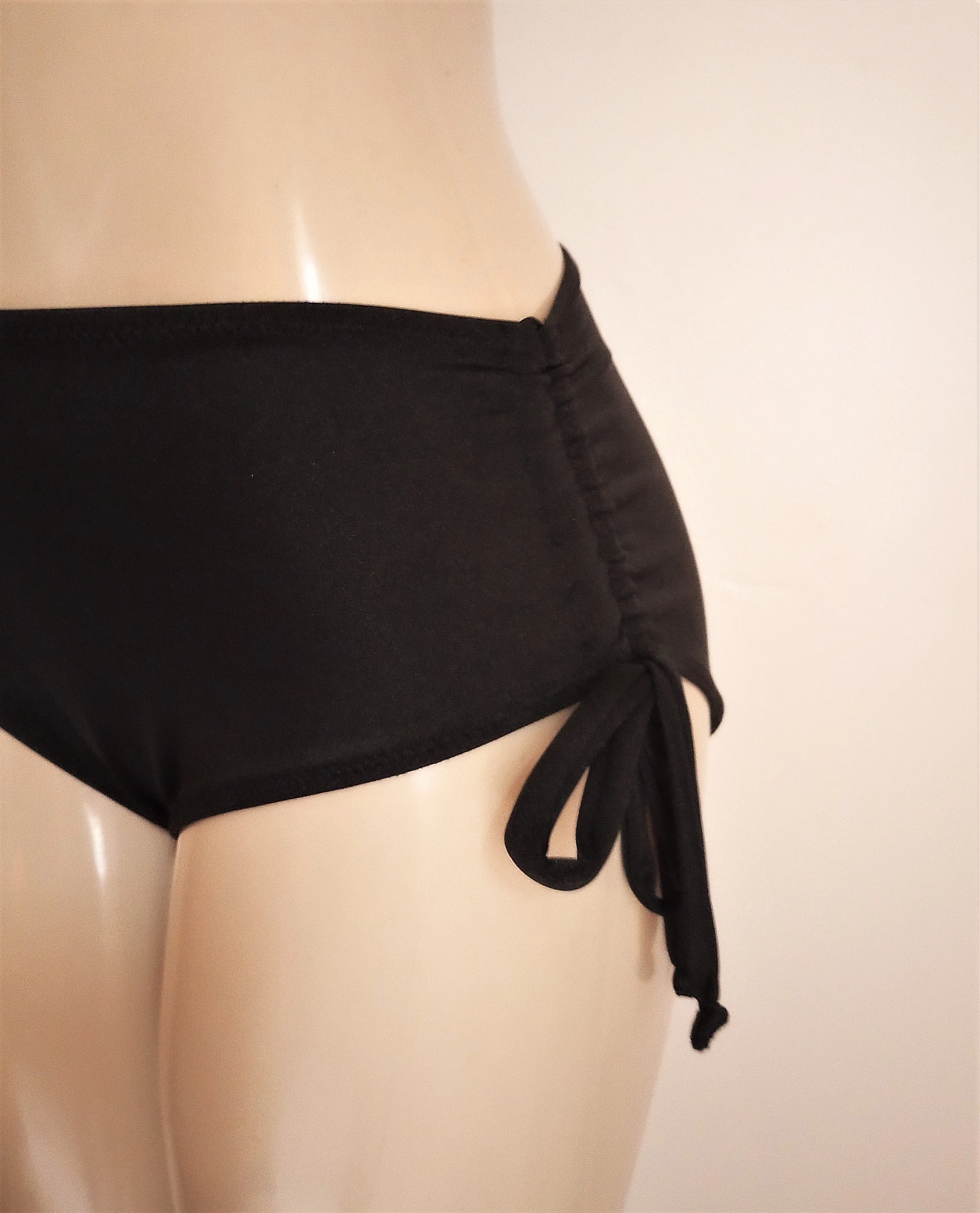 Drawstring Bikini Bottom With Adjustable Side Strings