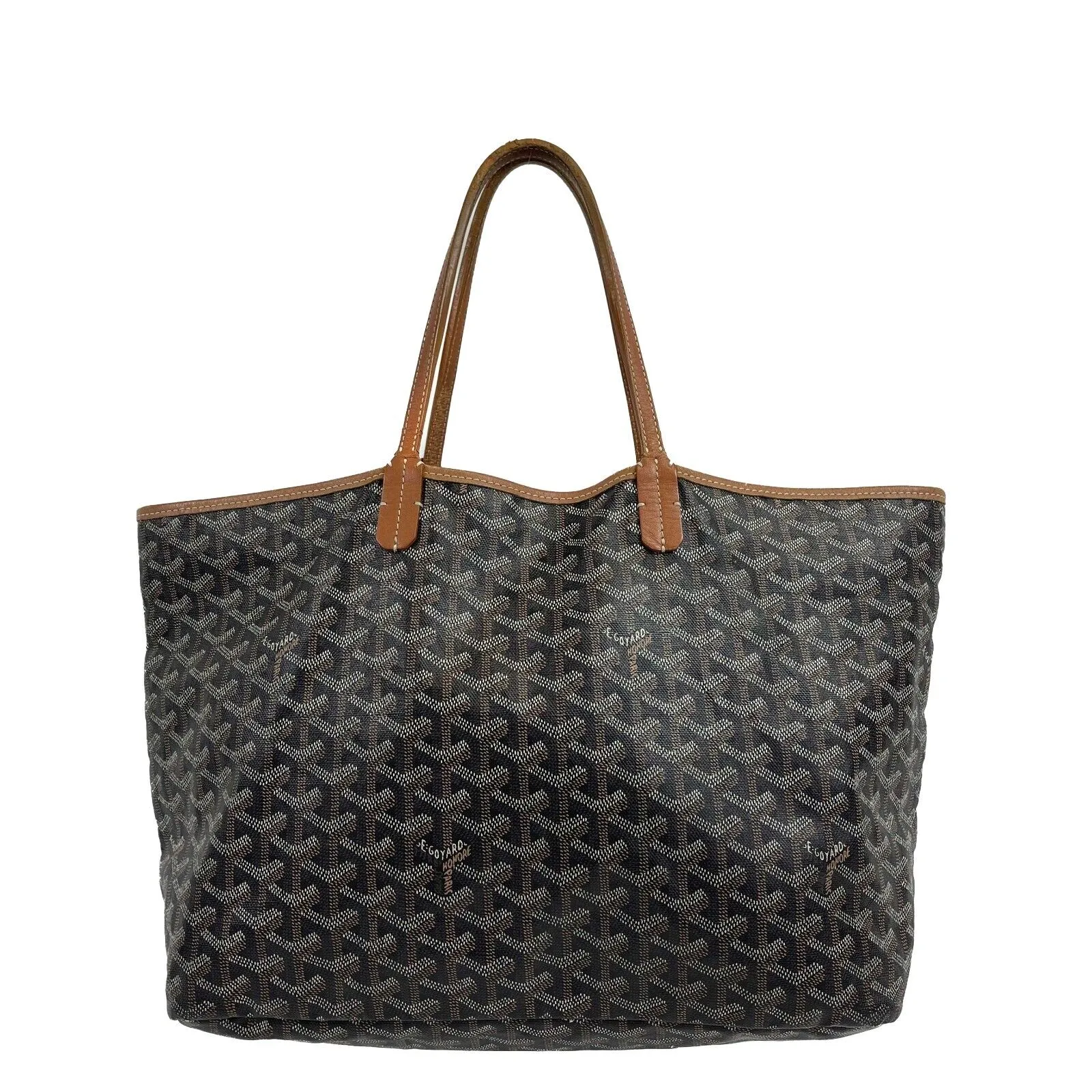 Goyard - Goyardine Saint Louis PM Bag - Brown Tote w/ Pouch