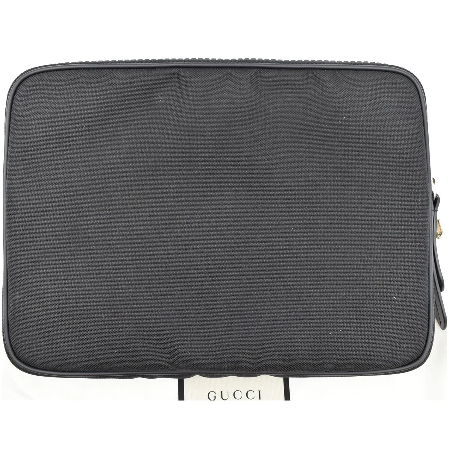 GUCCI Butterfly Techno Embroidered Canvas Tech Case Black 473883