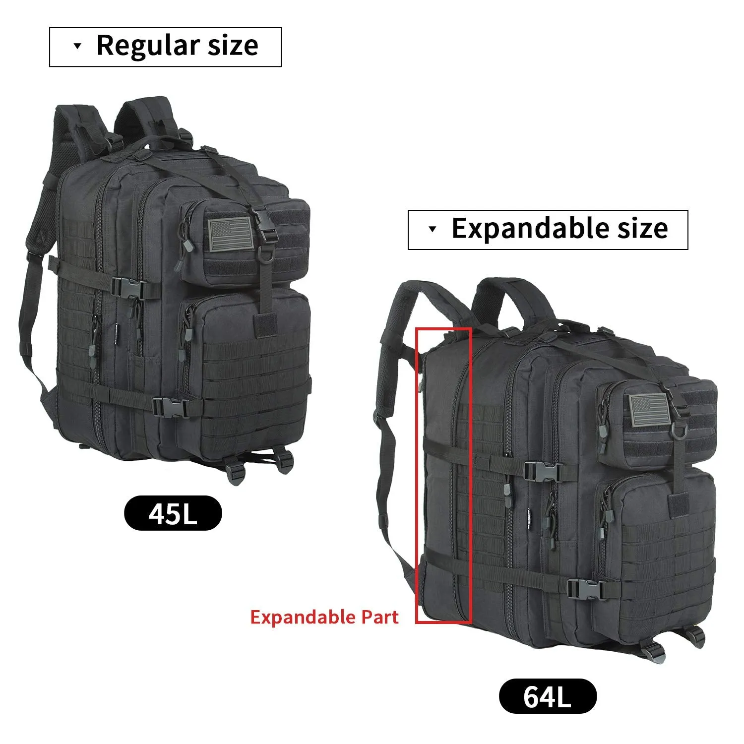 GZ XINXING 64L Military Tactical Backpack Bug Out Bag