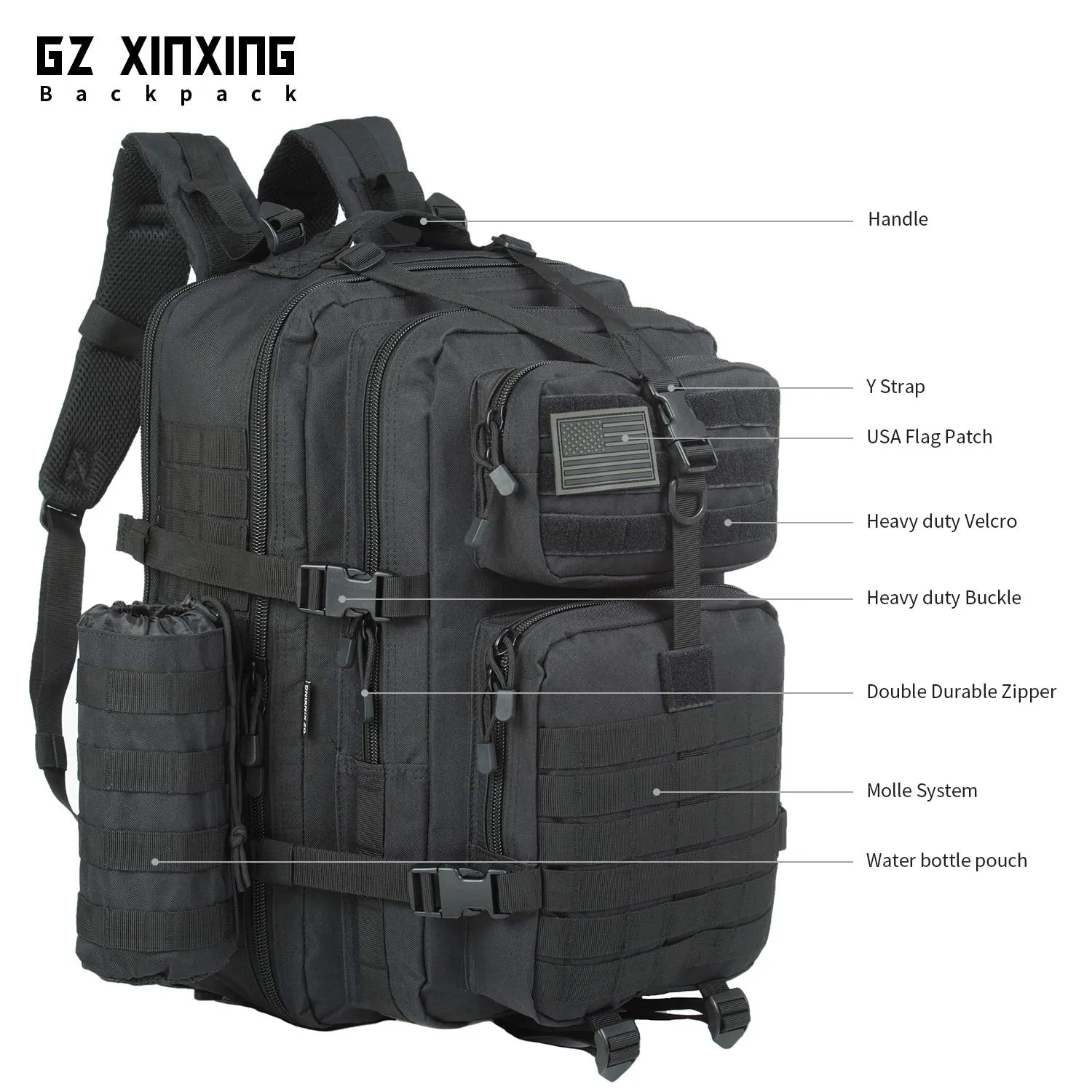 GZ XINXING 64L Military Tactical Backpack Bug Out Bag