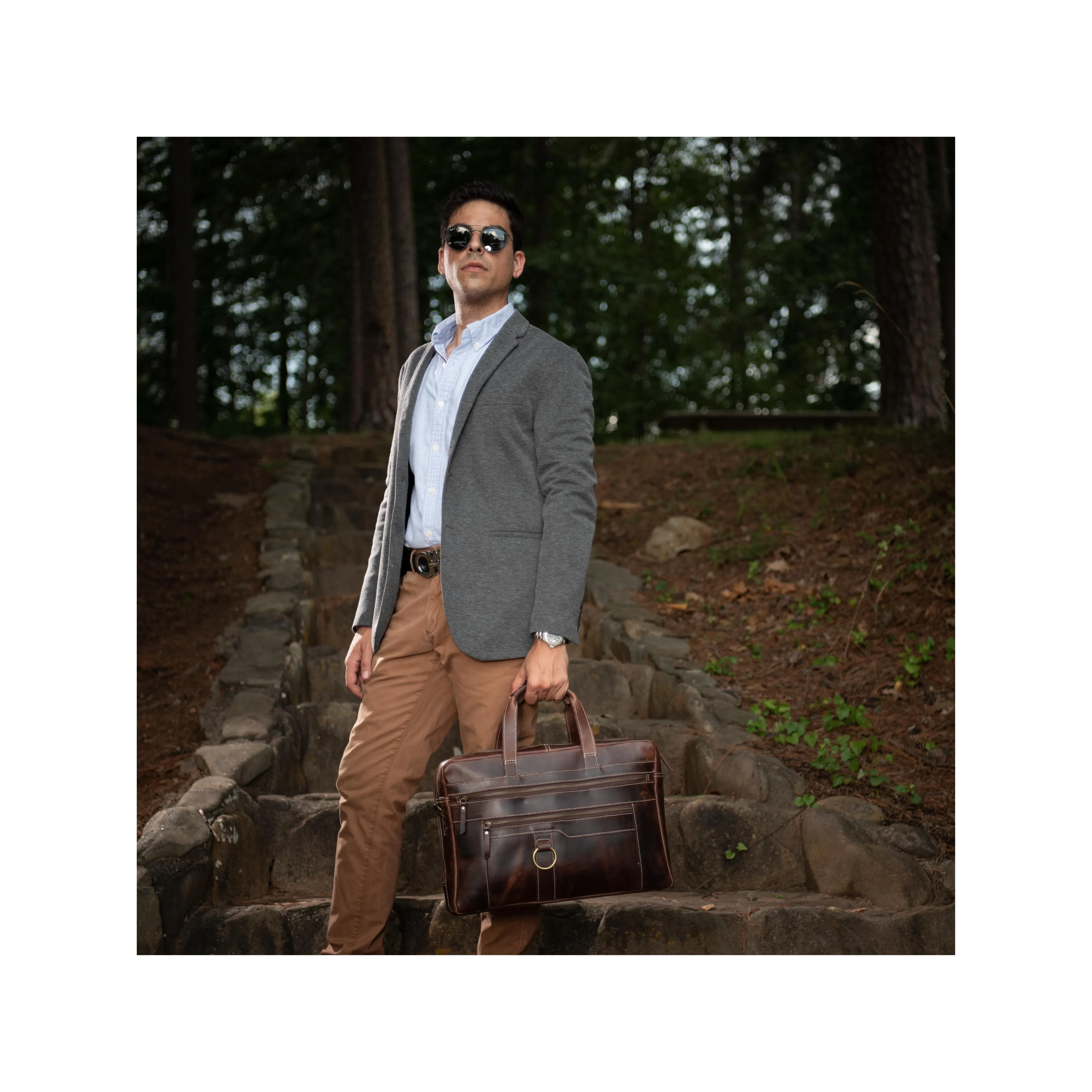 Jasper Buffalo Leather Briefcase