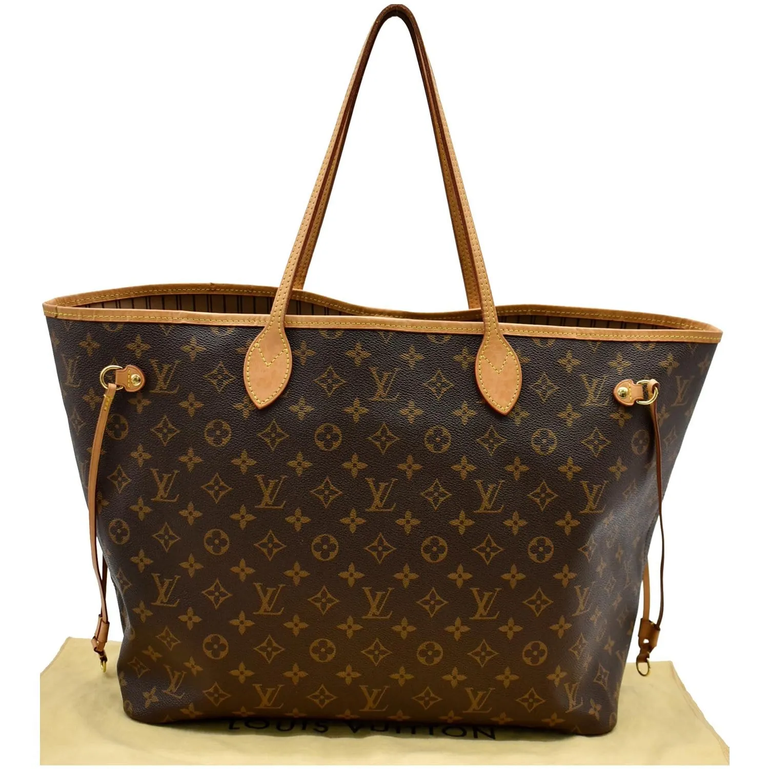 LOUIS VUITTON Neverfull GM Monogram Canvas Tote Bag Brown