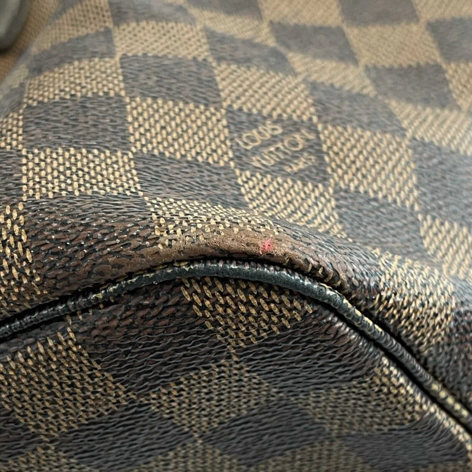 Louis Vuitton Very Good Neverfull MM Damier Ebene Canvas Tote Shoulder Handbag
