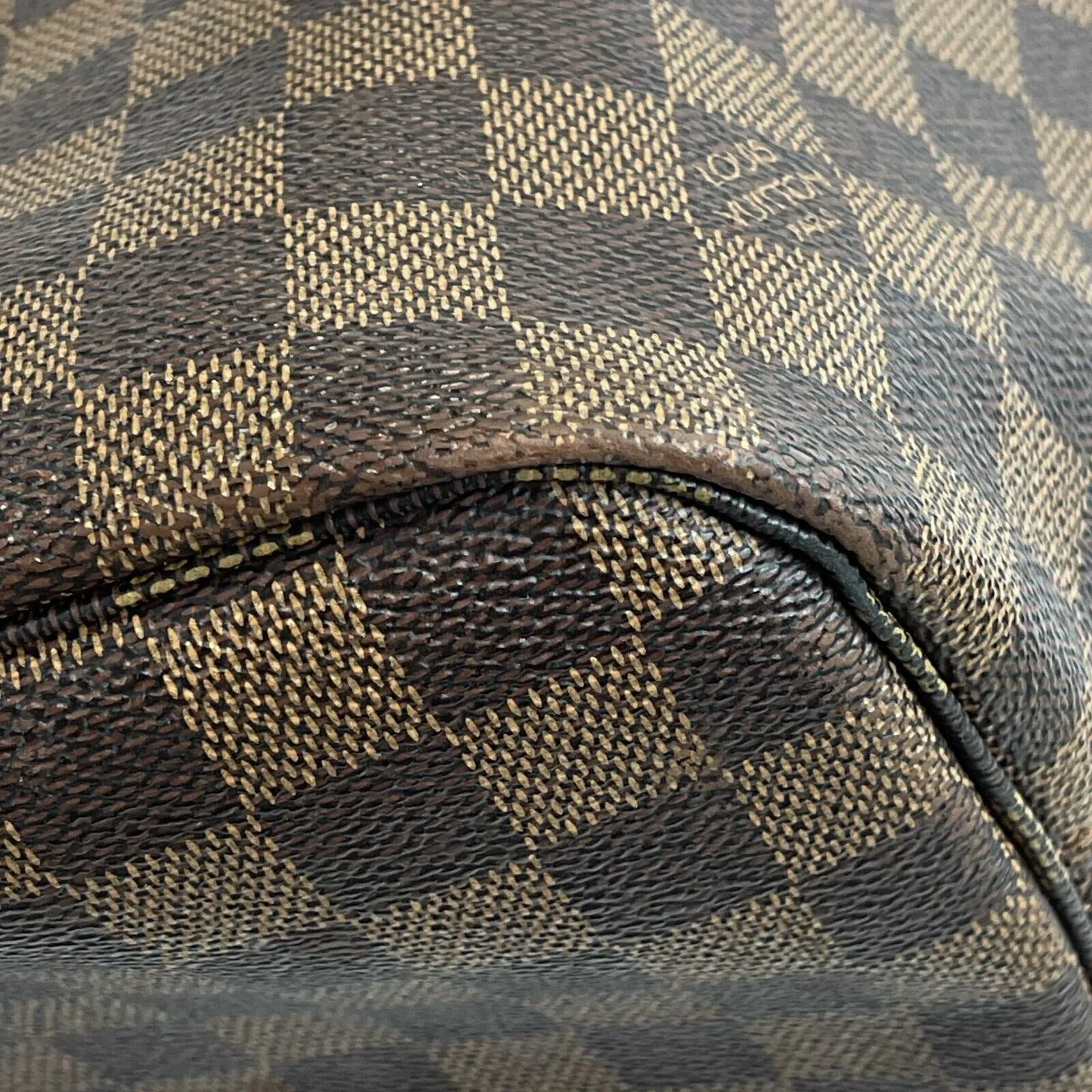 Louis Vuitton Very Good Neverfull MM Damier Ebene Canvas Tote Shoulder Handbag