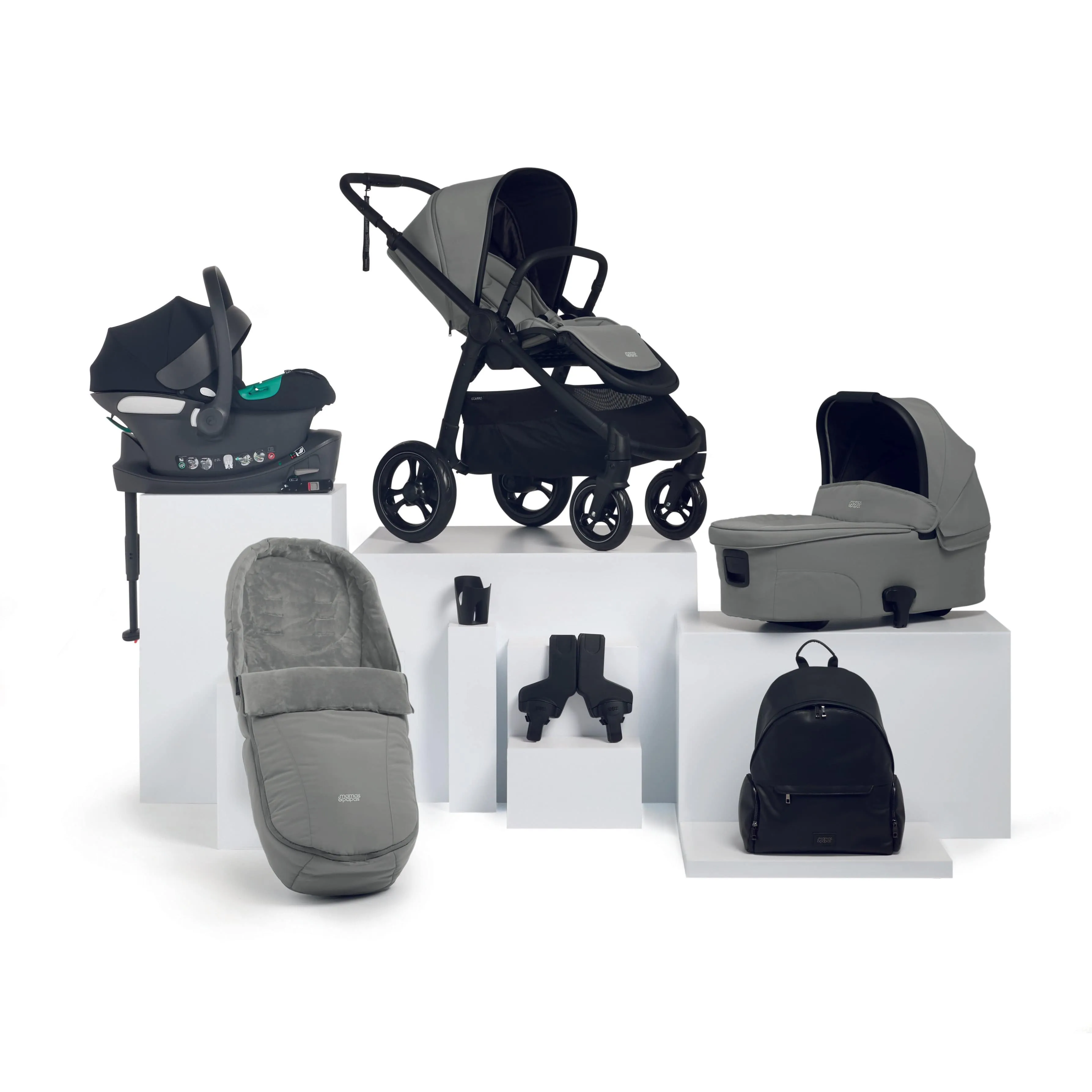 Mamas & Papas Ocarro Complete 8-Piece Cybex Bundle in Flint Grey