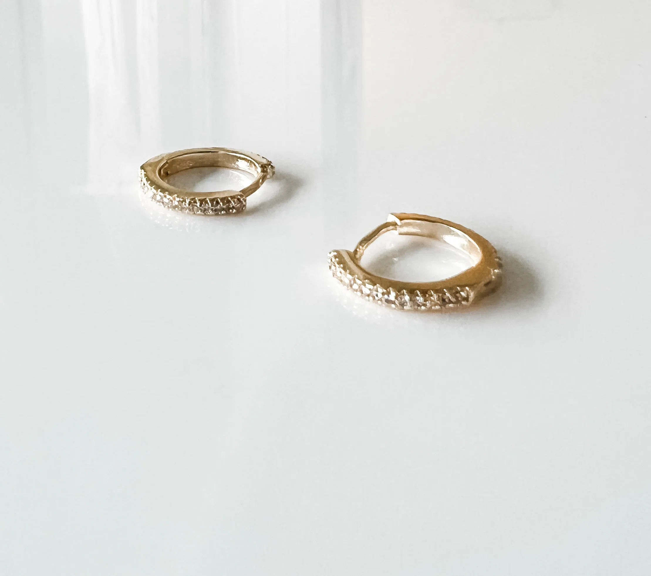 MINI DIAMOND HUGGIE HOOP
