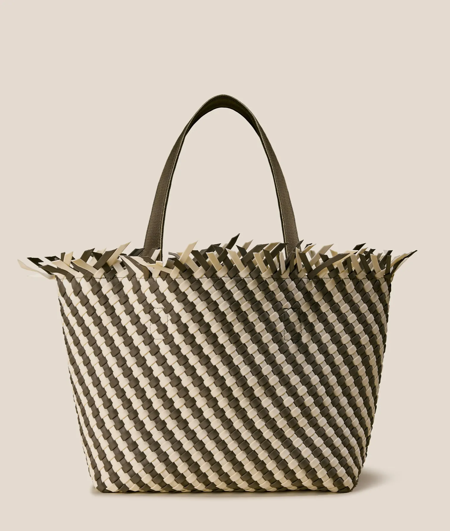 NAGHEDI - Havana Medium Tote STRIPED CARRARA