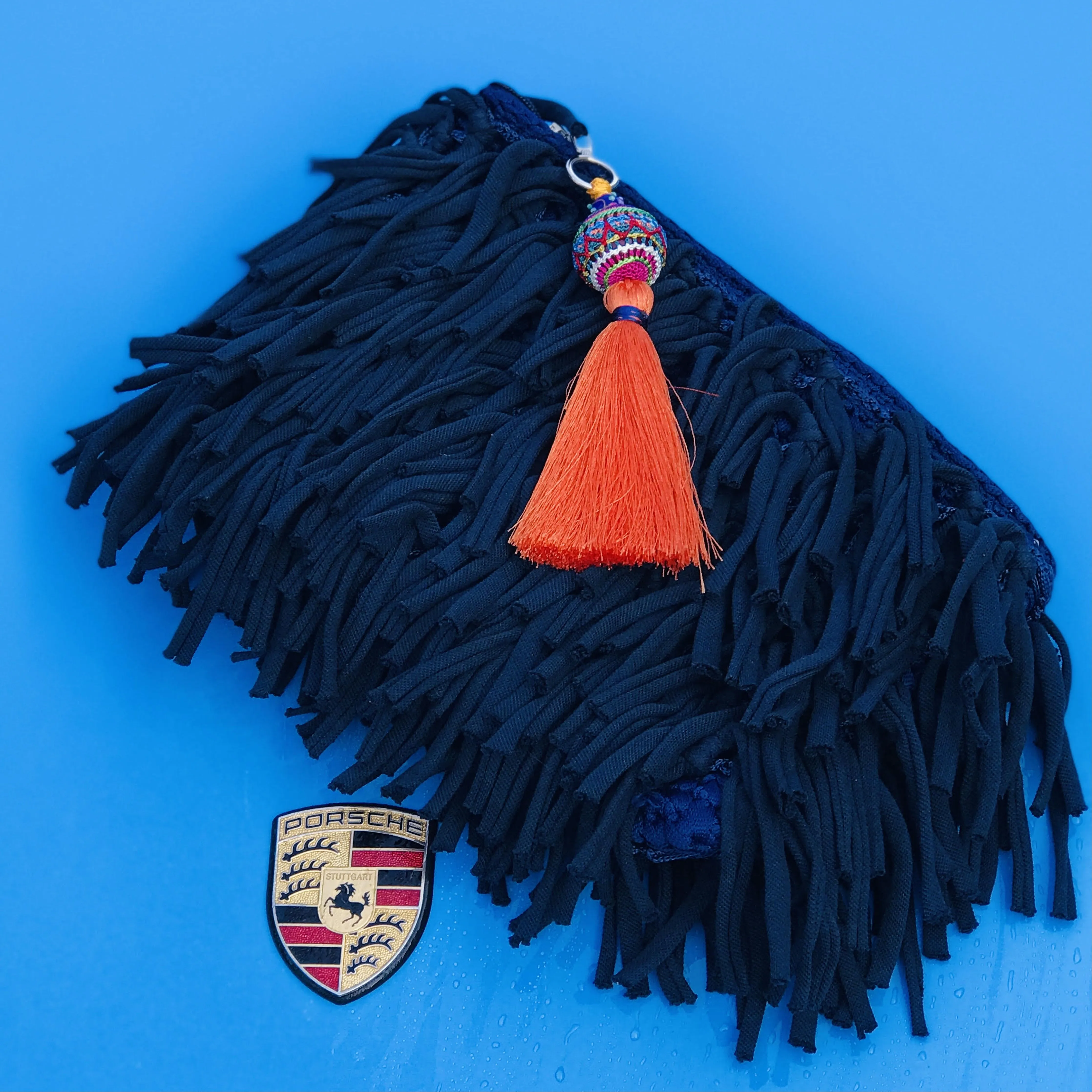 Porcupine Black Clutch