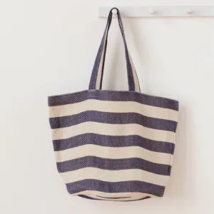 Provence Striped Tote - Indigo