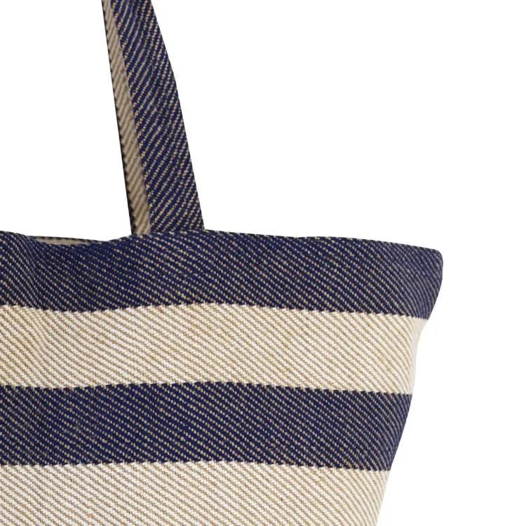 Provence Striped Tote - Indigo