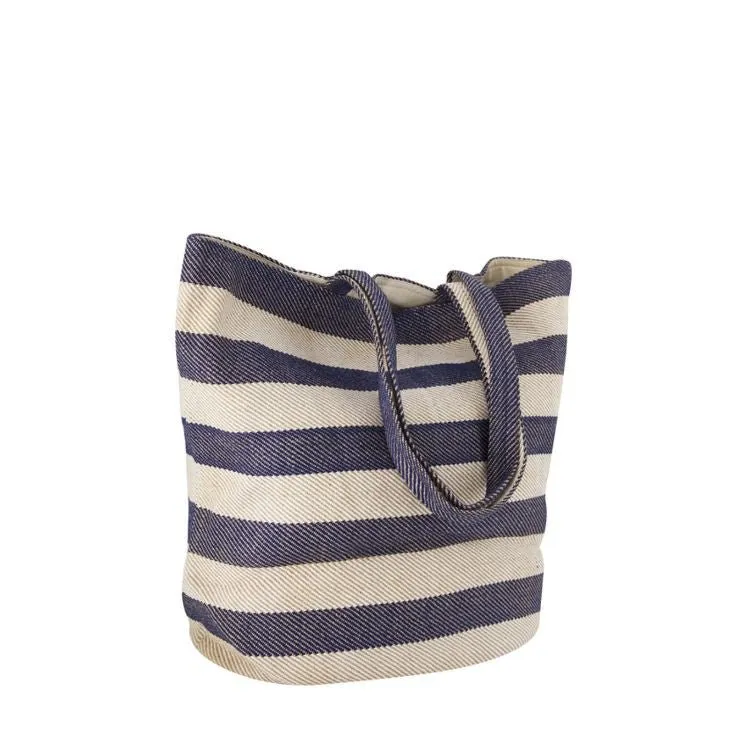 Provence Striped Tote - Indigo
