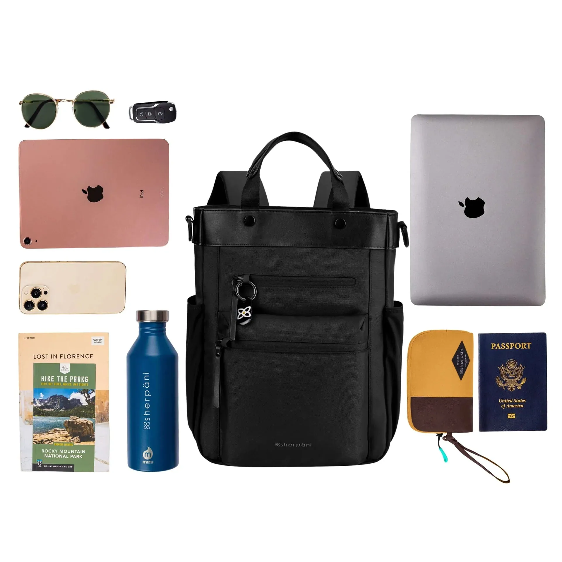 Sherpani Soleil Anti-theft Convertible Backpack/Tote - Carbon