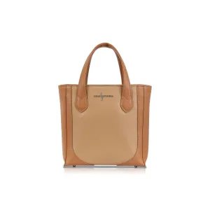 Small Bucket Tote- Tan Pebble